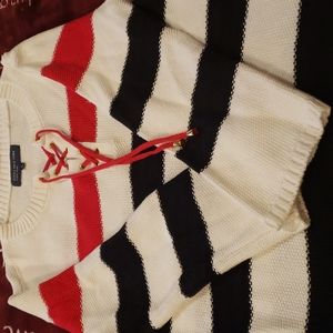 Ladies Jones New York Striped Sweater Size L